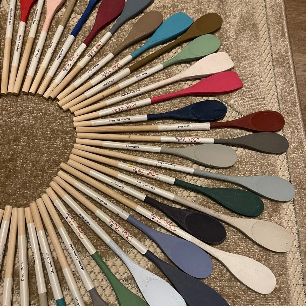 Dixie Belle Paint Company 64 Piece Painted Wooden Spoon Set Retailer Hobbyist - Picture 2 of 5
